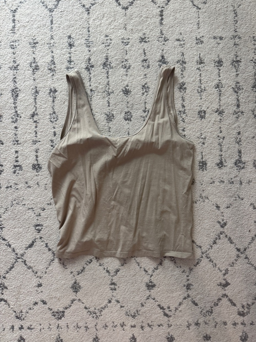 Abercrombie & Fitch Neutral Scoop Neck Tank - Beige